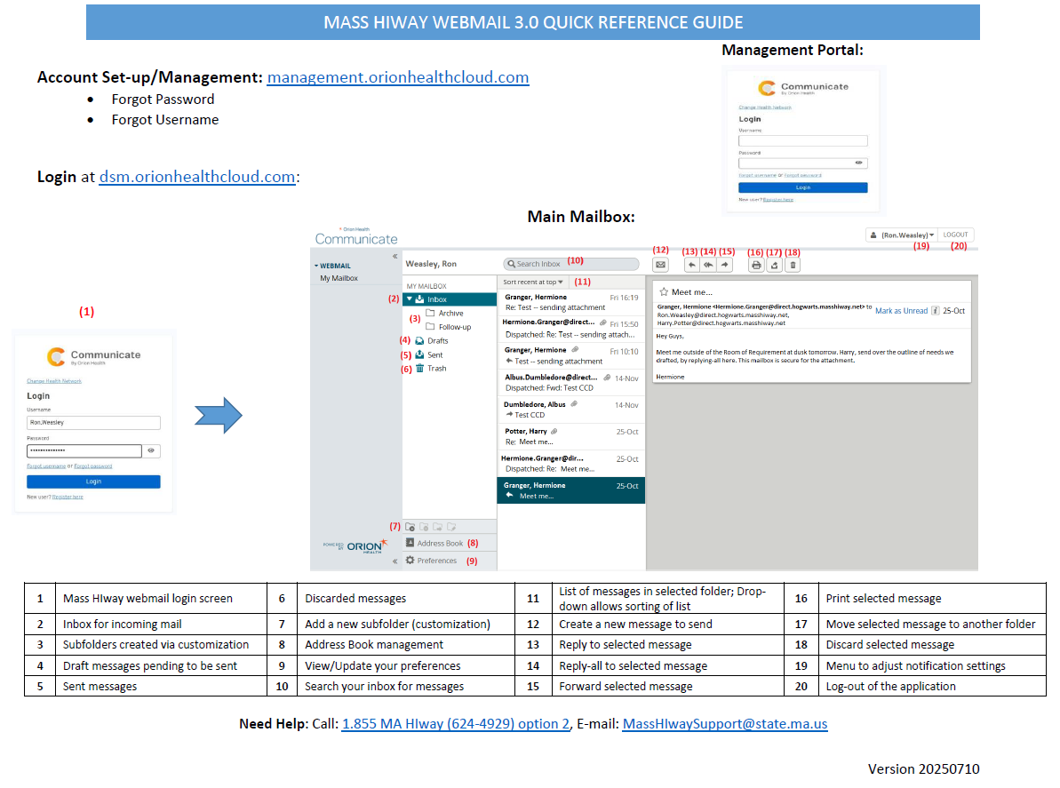 Web Mail Ref guide